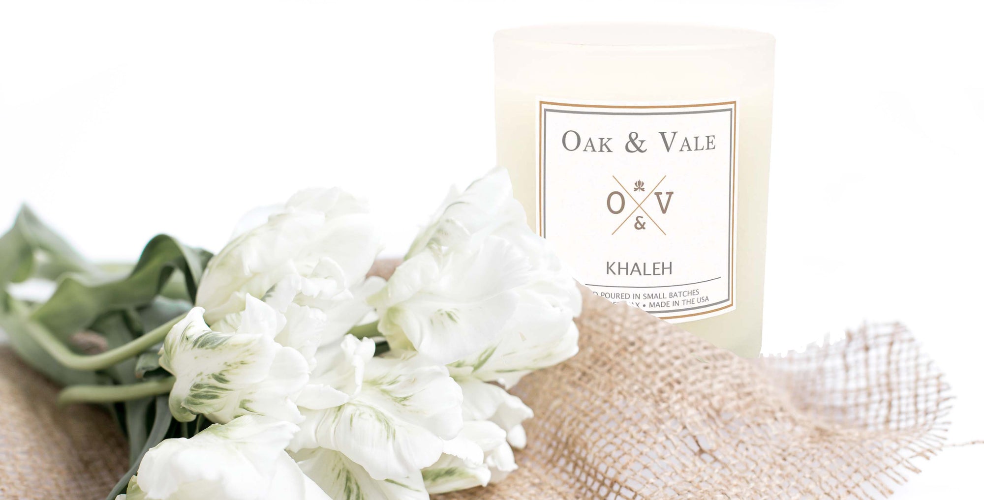Oak & Vale Khaleh Large Candle with Double Cotton Wicks