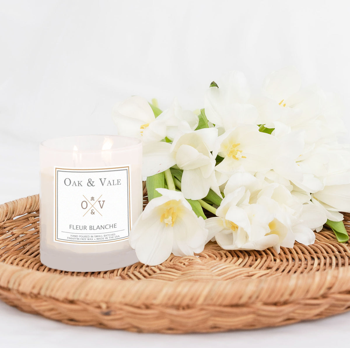 FLEUR BLANCHE LARGE CANDLE